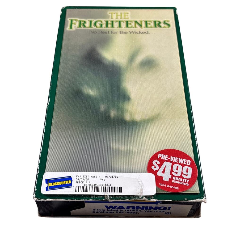 The Frighteners Horror VHS Movie Video Tape Lenticular cover 1996 blockbuster